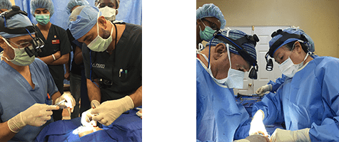 Dr. Babak Moeinolmolki and his team during weight loss surgery