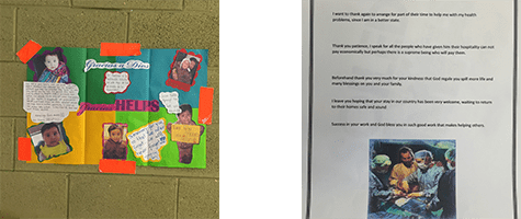 testimonials on the wall for Dr. Babak Moeinolmolki