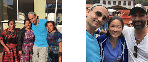 Dr. Babak Moeinolmolki with his patients
